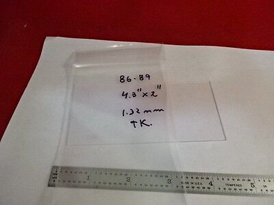 4.3" x 2" THICK 1.32 mm PLATE OPTICAL GLASS OPTICS AS PICTURED &86-89