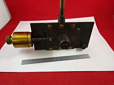 ANTIQUE BRASS MICROSCOPE PART LENS MICROMETER  OPTICS  #L9-B12