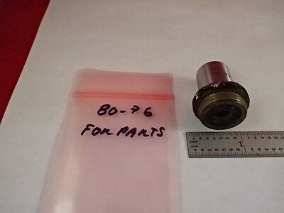 FOR PARTS MICROSCOPE  PART OBJECTIVE NIKON  M10X OPTICS AS IS #80-76