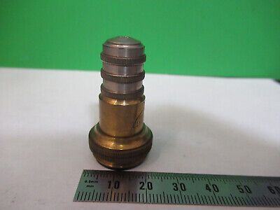 ANTIQUE BRASS REICHERT AUSTRIA OBJECTIVE MICROSCOPE PART AS PICTURED &Q9-A-20