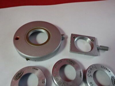 FOR PARTS LOT HOLDERS ASSORTED MICROSCOPE PART OPTICS AS IS &51-A-45