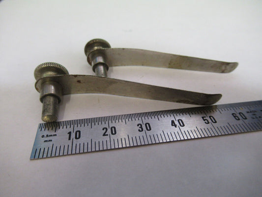 PAIR CLIPS ANTIQUE SPENCER AO MICROSCOPE PART AS PICTURED &G2-A-121