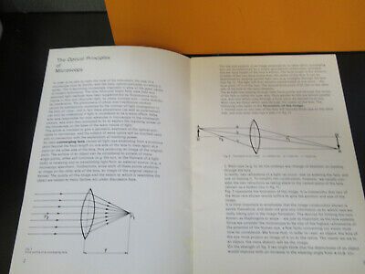 ORIGINAL BOOKLET WILD HEERBRUGG SWISS PRINCIPLES MICROSCOPE PART AS PICTURED W3