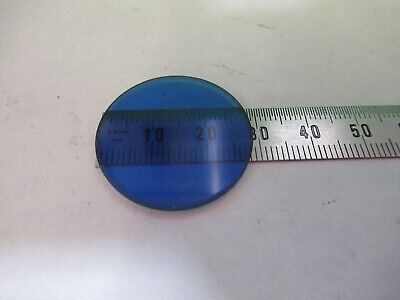 GLASS BLUE FILTER for ANTIQUE ERNST LEITZ MICROSCOPE PART AS PICTURED &Q9-A-29