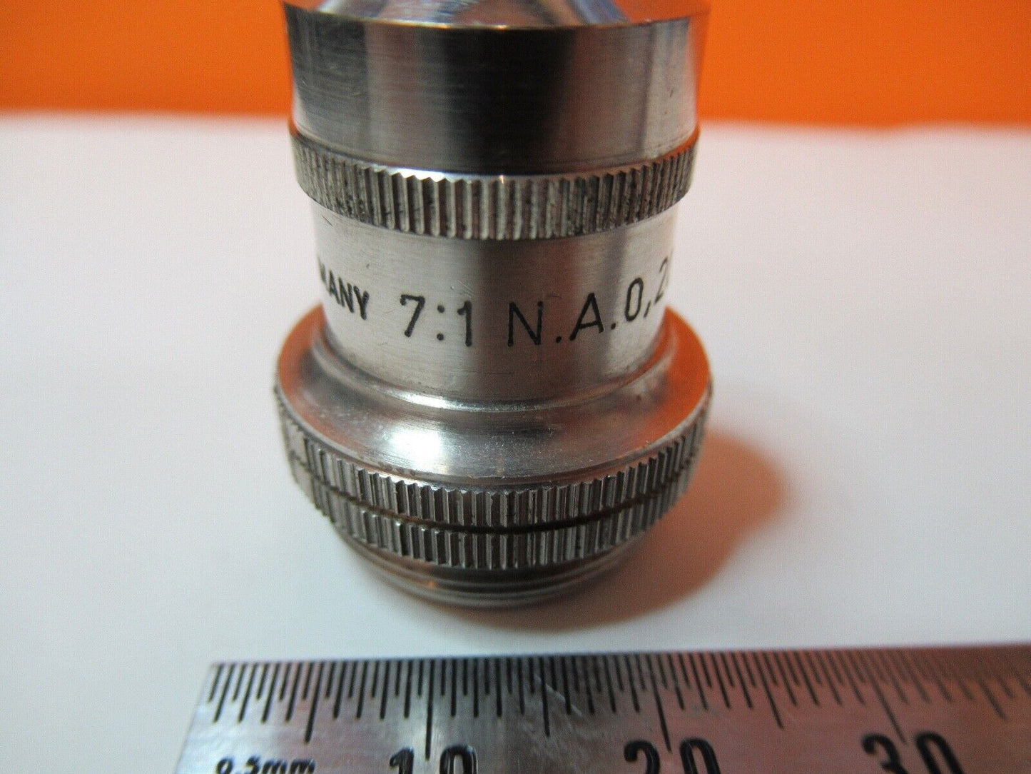 RAU OPTIK WETZLAR OBJECTIVE 7X MICROSCOPE PART OPTICS AS PICTURED &14-B-64