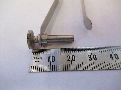 BAUSCH LOMB ANTIQUE PAIR CLIPS STAGE  MICROSCOPE PART AS PICTURED &W3-B-50