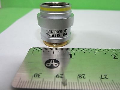 MICROSCOPE PART LEICA OBJECTIVE INDUSTRIAL 3X OPTICS AS IS BIN#65-32