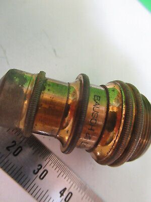 ANTIQUE BAUSCH LOMB BRASS OBJECTIVE LENS MICROSCOPE PART AS PICTURED Q9-A-47