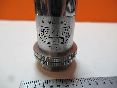 ANTIQUE OBJECTIVE LEITZ 45X 6L /170 OPTICS MICROSCOPE PART AS PICTURED &16-B-76