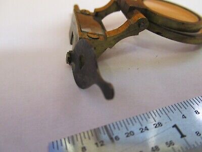 ANTIQUE BRASS LENS + PRISM ASSEMBLY RARE MICROSCOPE PART AS PICTURED &7B-B-31