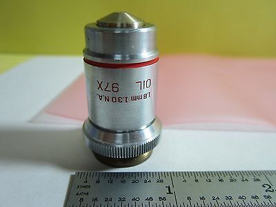 MICROSCOPE PART OBJECTIVE BAUSCH LOMB 97X OPTICS AS IS BIN#32-B-24