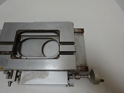 FOR PARTS NIKON MICROSCOPE STAGE TABLE TOOLMAKER RUSTY GUIDES AS IS BIN#TC-1-C