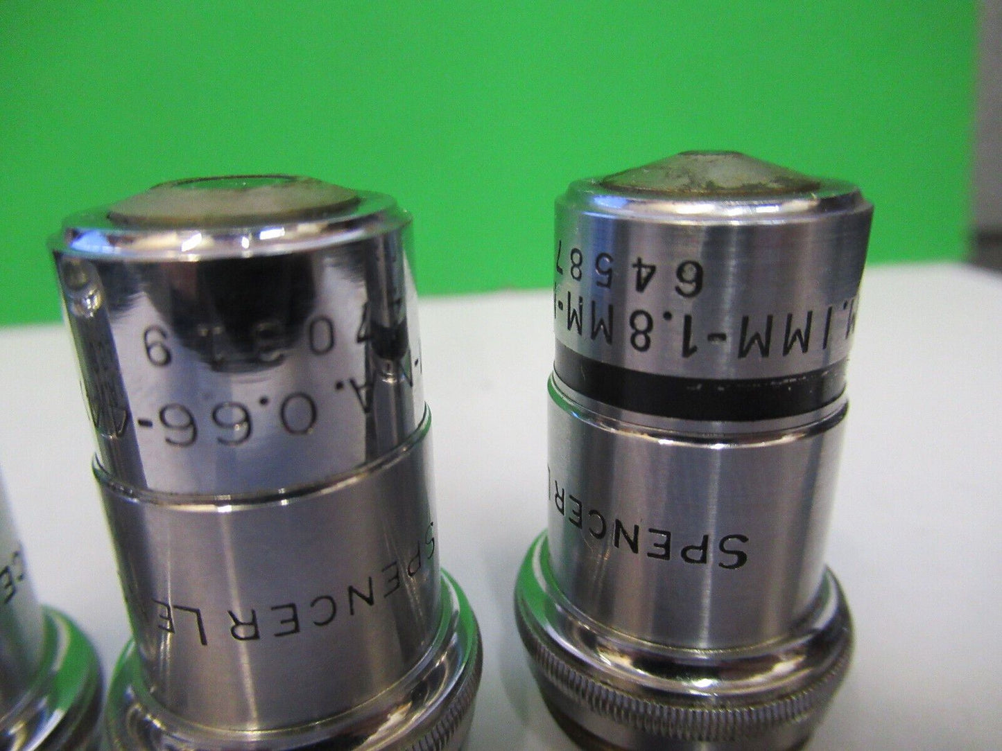 LOT 3 ea OBJECTIVES SPENCER AO MICROSCOPE PART AS PICTURED &R3-B-85