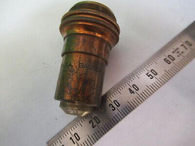 ANTIQUE BAUSCH LOMB BRASS 43x OBJECTIVE MICROSCOPE PART AS PICTURED &Z1-A-31