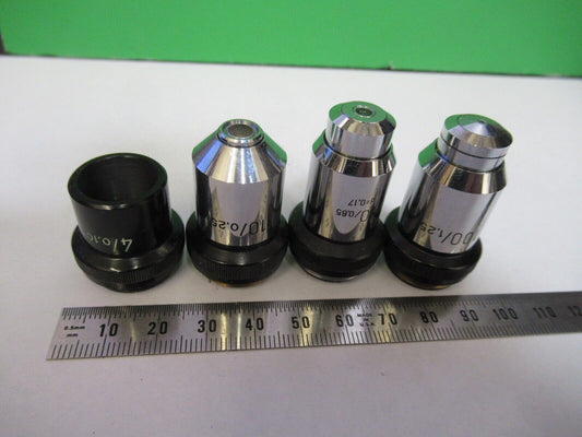 LOT OBJECTIVES WILD HEERBRUGG SWISS MICROSCOPE PART AS PICTURED Q7-B-16