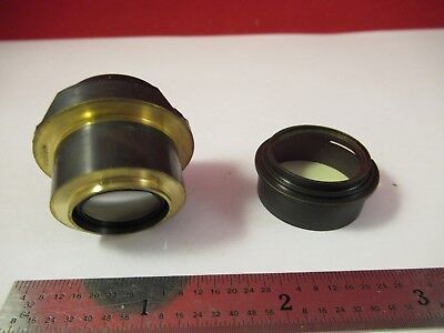 LEITZ WETZLAR GERMANY BRASS MOUNTED LENS ILLUM OPTICS MICROSCOPE PART &FT-1-55