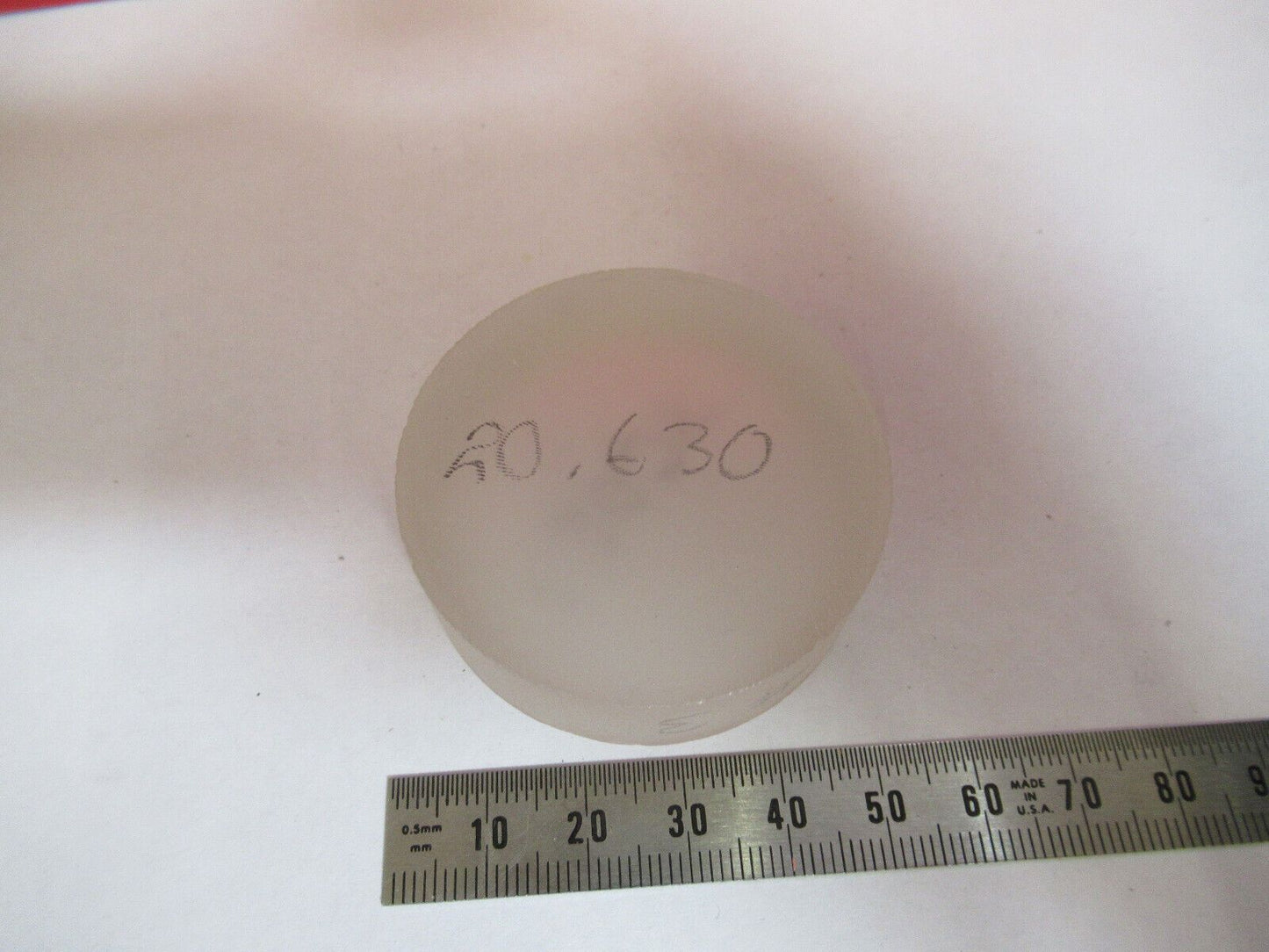 OPTICAL GLASS PREFORM UNFINISHED PLANO CONCAVE OPTICS AS PICTURED S6-A-66