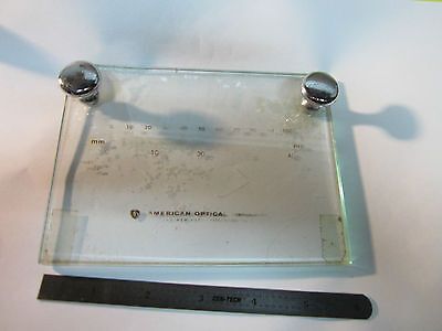 MICROSCOPE PART AMERICAN OPTICS GLASS PLATE AS IS  BIN#B1-96