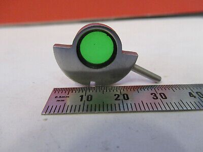 OPTICAL GLASS MOUNTED GREEN FILTER MICROSCOPE PART OPTICS AS PICTURED #93-A-37