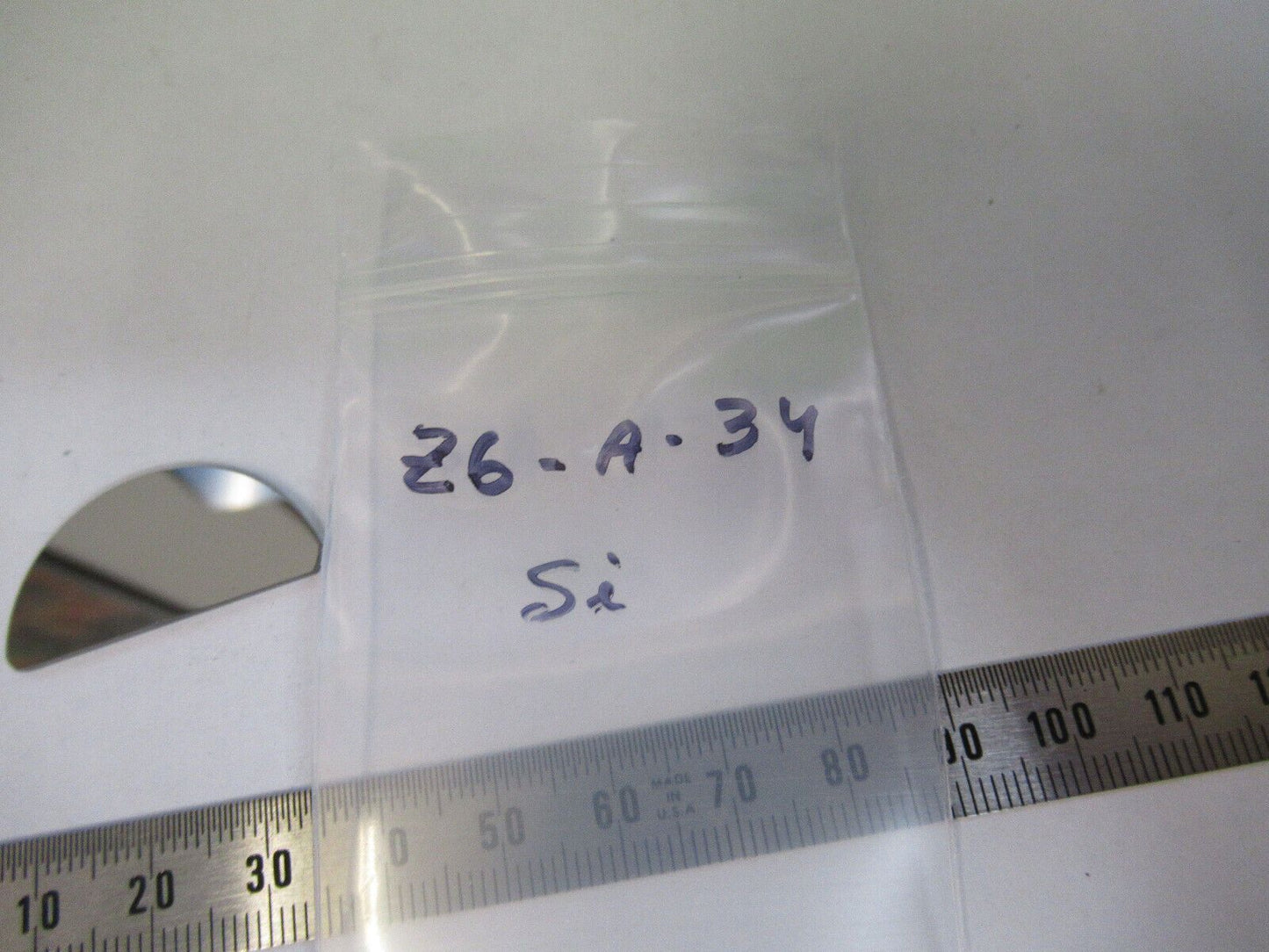 OPTICAL FLAT SILICON METAL SINGLE CRYSTAL IR LASER OPTICS AS PICTURED #Z6-A-34