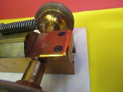 ANTIQUE BRASS SPENCER BUFFALO STAGE MICROMETER MICROSCOPE PART AS PIC &FT-6-150