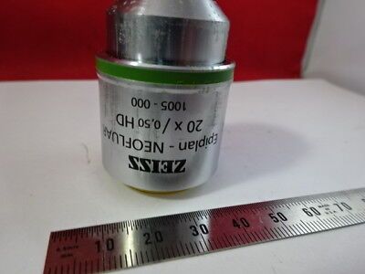 ZEISS GERMANY OBJECTIVE NEOFLUAR HD 20X EPI MICROSCOPE PART OPTICS &98-44