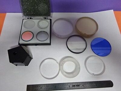 LOT OPTICS LENSES FILTERS COATED LENS OPTICAL SET OPTICS AS PICTURED &AB-41