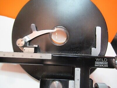 WILD M11 SWISS STAGE TABLE CLIPS BINOCULAR MICROSCOPE PART AS PICTURED &16-C-06