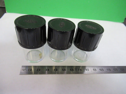 OLYMPUS JAPAN EMPTY PLASTIC OBJECTIVE CANS MICROSCOPE PART AS PICTURED G7-A-79