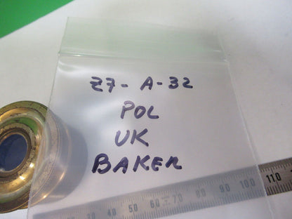 ANTIQUE BRASS C. BAKER LONDON LENS POLARIZER MICROSCOPE PART AS PICTURED Z7-A-32