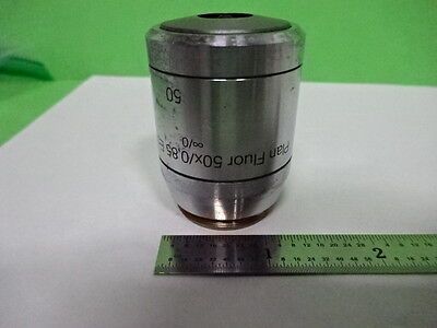 MICROSCOPE PART POLYVAR REICHERT OBJECTIVE 50X FLUOR EPI OPTICS AS IS #AF-E-10