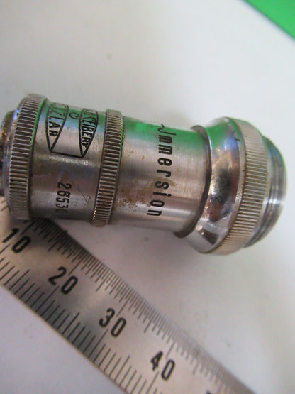 SEIBERT WETZLAR GERMANY 100X OBJECTIVE MICROSCOPE PART AS PICTURED &Z9-A-169