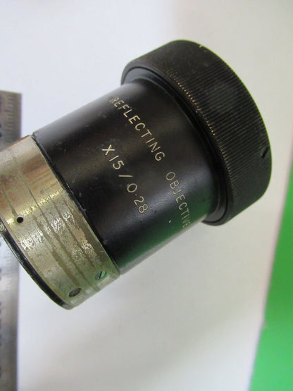 BECK ENGLAND REFLECTIVE OBJECTIVE OPTICS MICROSCOPE PART AS PICTURED Q7-A-33