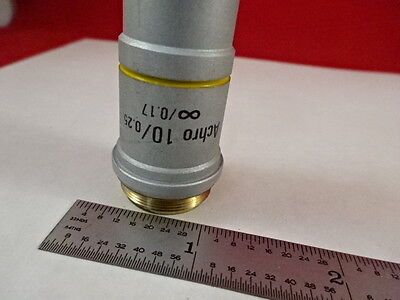 LEICA OBJECTIVE ACHRO 10X MICROSCOPE OPTICS AS IS BIN#W4-G-11