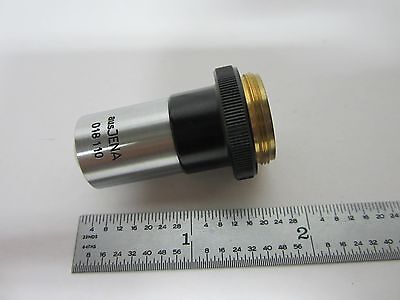 MICROSCOPE PART OBJECTIVE AUS JENA 10X OPTICS AS IS BIN#E5-P-21