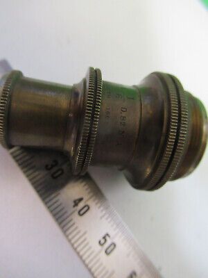 ANTIQUE BRASS BAUSCH LOMB OBJECTIVE MICROSCOPE PART OPTICS AS PICTURED &z9-a-108