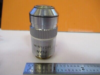 LEITZ GERMANY OBJECTIVE 100X /160 MICROSCOPE PART OPTICS AS PICTURED &85-B-35