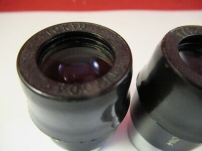 PAIR TIYODA TOKYO EYEPIECE OCULAR MICROSCOPE PART OPTICS AS PICTURED &8-A-55