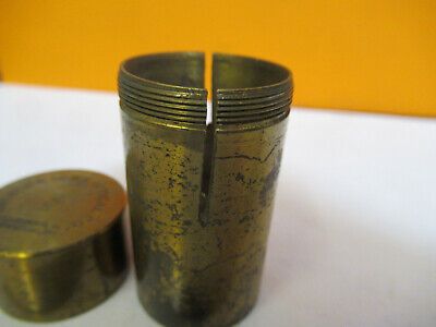 EMPTY BAUSCH LOMB BRASS OBJECTIVE CANISTER MICROSCOPE PART AS PICTURED 8Y-A-120