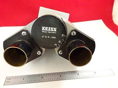 MICROSCOPE PART ZEISS GERMANY HEAD OPTICS  AS IS BIN#E2-A-10