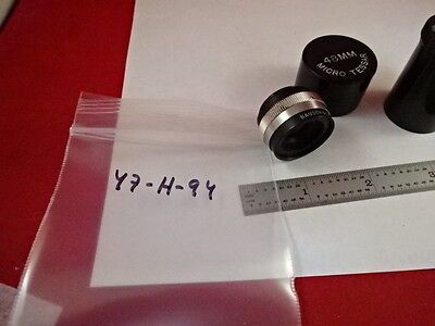 MICROSCOPE PART TESSAR BAUSCH LOMB OBJECTIVE LENS 48 mm OPTICS AS IS #Y7-H-94