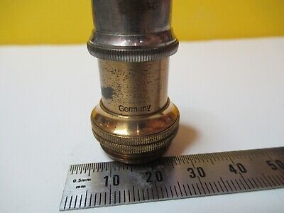 ANTIQUE OBJECTIVE BRASS LEITZ 6lg OPTICS MICROSCOPE PART AS PICTURED &14-C-24