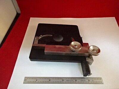 MICROSCOPE PART LEITZ WETZLAR GERMANY SPECIMEN TABLE MICROMETER AS IS #51-A-02