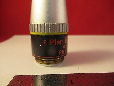 NIKON JAPAN 10X PH1 /160 OBJECTIVE MICROSCOPE PART OPTICS AS PICTURED &1E-B-31