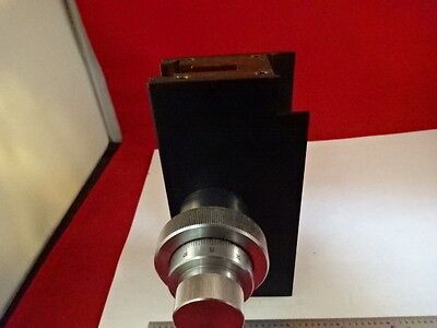 MICROSCOPE PART WILD HEERBRUGG SWISS M20 BRASS STAGE MICROMETER AS IS #51-A-09