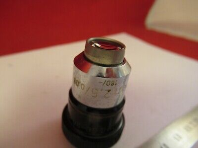 CARL ZEISS OBJECTIVE 2.5X /160 OPTICS MICROSCOPE PART AS PICTURED &P8-A-16