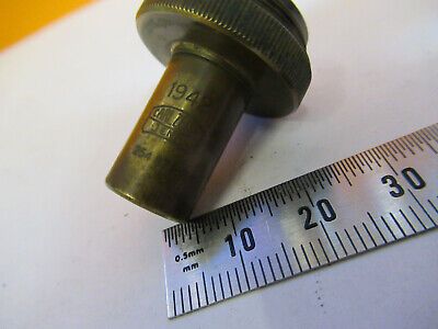 ANTIQUE CARL ZEISS 1942 8 BRASS OBJECTIVE MICROSCOPE PART AS PICTURED #P2-A-68