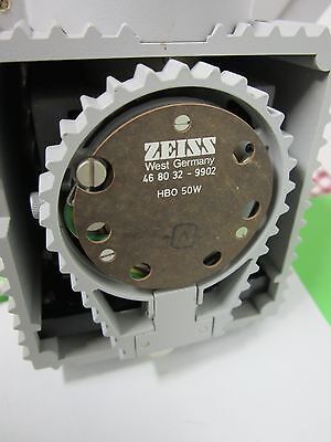 MICROSCOPE PART ZEISS LAMP HOUSING ILLUMINATOR HBO without lamp AS IS BIN#39-2-D