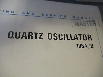 VINTAGE MANUAL HP 105A/B QUARTZ OSCILLATOR FREQUENCY STANDARD 1973 AS PICTURED