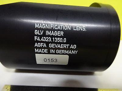 OPTICAL MAGNIFICATION LENS GLV IMAGER AGFA GERMANY OPTICS AS IS BIN#P9-12